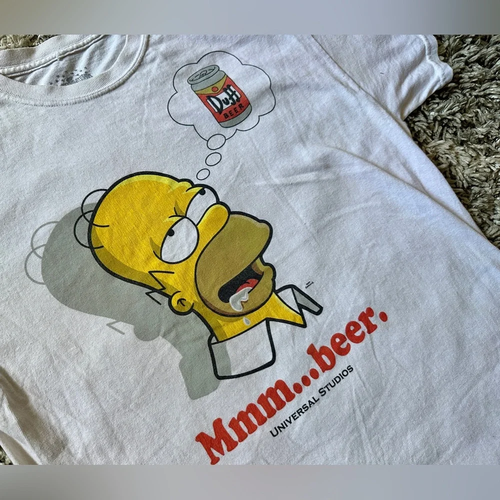 Universal Studios The Simpsons Homer Duff Beer shirt
